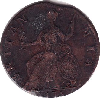 1775 HALFPENNY ( VF )