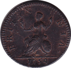 1754 FARTHING ( EF )