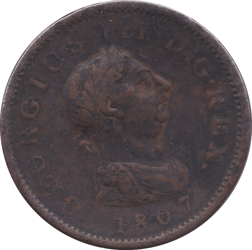 1807 HALFPENNY ( VF )