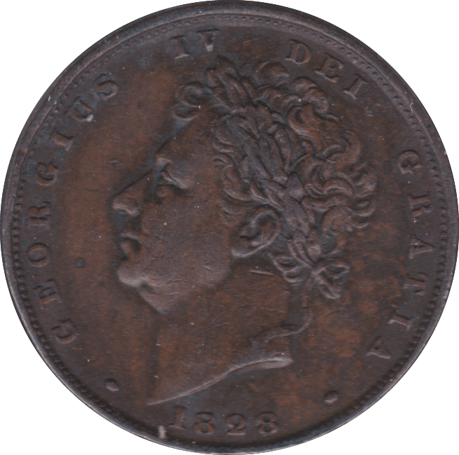 1828 FARTHING ( GVF ) - Farthing - Cambridgeshire Coins