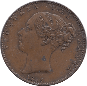 1839 FARTHING ( EF ) C - Farthing - Cambridgeshire Coins