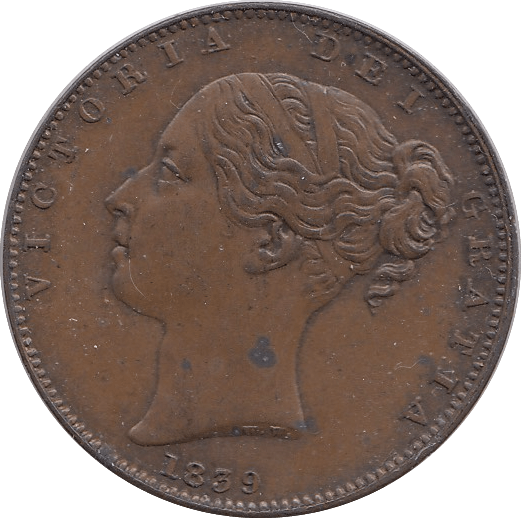 1839 FARTHING ( EF ) C - Farthing - Cambridgeshire Coins