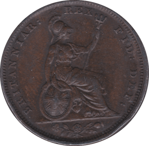 1828 FARTHING ( GVF ) - Farthing - Cambridgeshire Coins