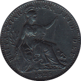 1825 FARTHING ( AUNC ) B - Farthing - Cambridgeshire Coins