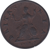 1736 FARTHING ( VF )