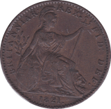 1821 FARTHING ( EF ) A