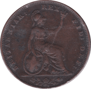 1837 FARTHING ( F ) - Farthing - Cambridgeshire Coins