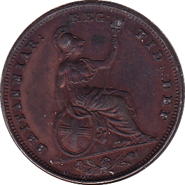 1839 FARTHING ( GVF ) - Farthing - Cambridgeshire Coins