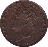 1828 FARTHING ( EF ) PITTING - Farthing - Cambridgeshire Coins