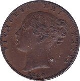 1840 FARTHING ( EF ) - Farthing - Cambridgeshire Coins