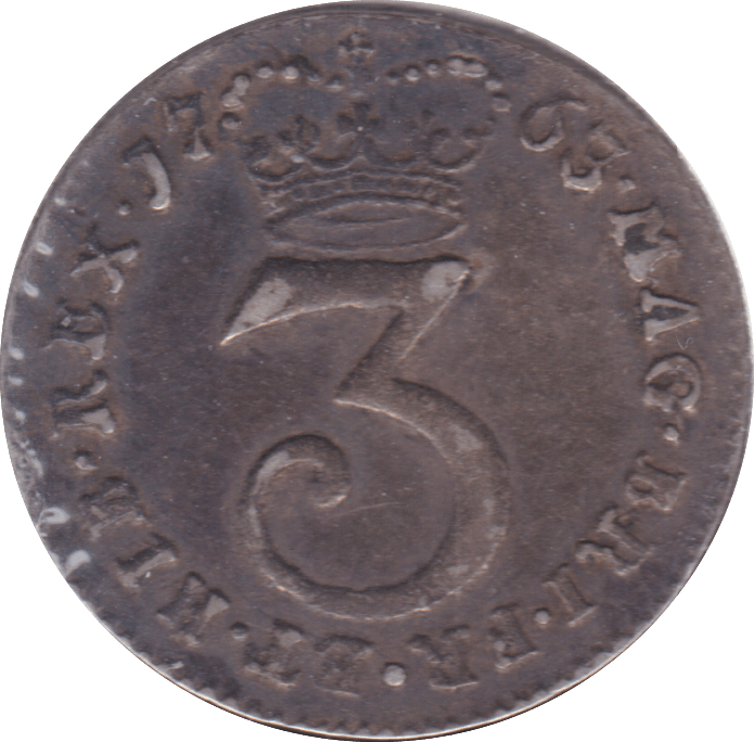 1763 MAUNDY THREEPENCE ( GVF ) B