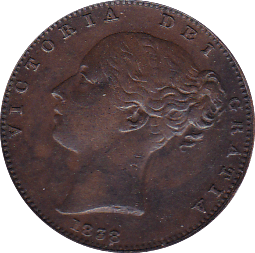 1838 FARTHING ( EF ) C - Farthing - Cambridgeshire Coins