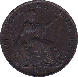 1821 FARTHING ( EF )