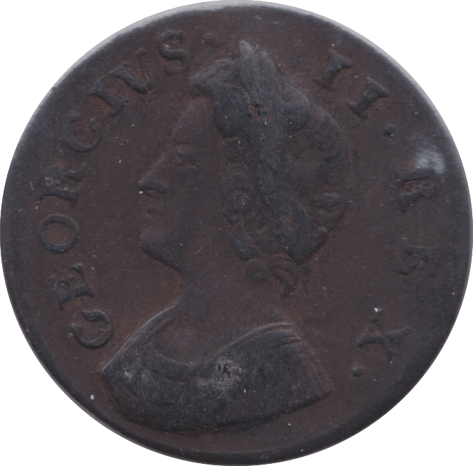 1736 FARTHING ( VF )