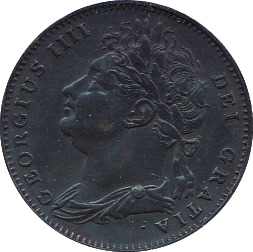 1825 FARTHING ( AUNC ) B - Farthing - Cambridgeshire Coins