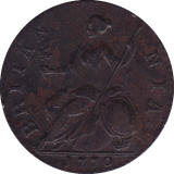 1770 HALFPENNY ( VF ) B