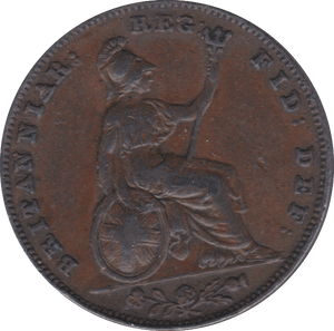 1842 FARTHING ( GVF ) - Farthing - Cambridgeshire Coins