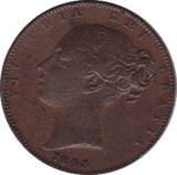 1843 FARTHING ( GVF ) - Farthing - Cambridgeshire Coins