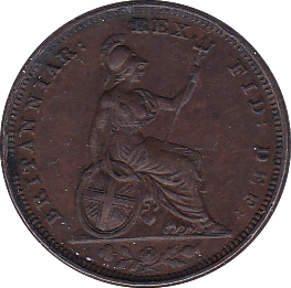 1827 FARTHING ( EF ) - Farthing - Cambridgeshire Coins