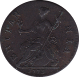 1773 HALFPENNY ( VF ) B