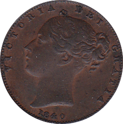 1840 FARTHING ( EF ) B - Farthing - Cambridgeshire Coins