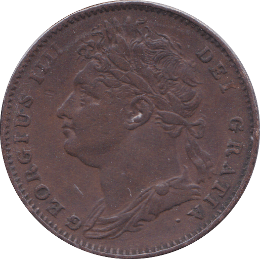 1821 FARTHING ( EF ) A