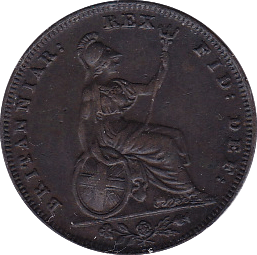 1836 FARTHING ( GVF ) - Farthing - Cambridgeshire Coins