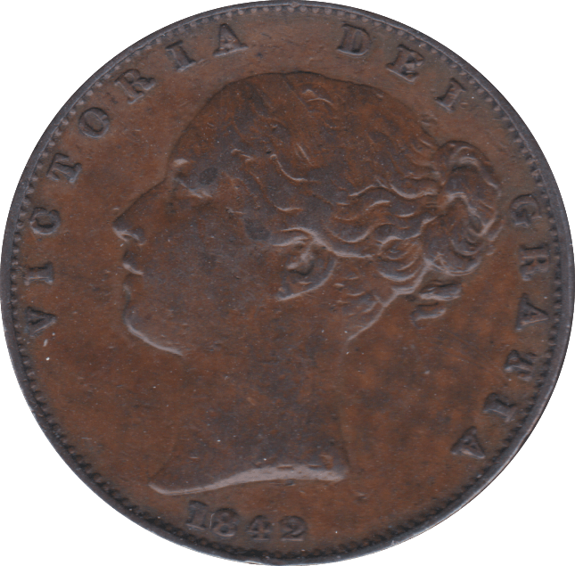 1842 FARTHING ( GVF ) - Farthing - Cambridgeshire Coins