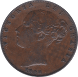 1842 FARTHING ( GVF ) - Farthing - Cambridgeshire Coins