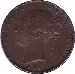 1839 FARTHING ( EF ) - Farthing - Cambridgeshire Coins