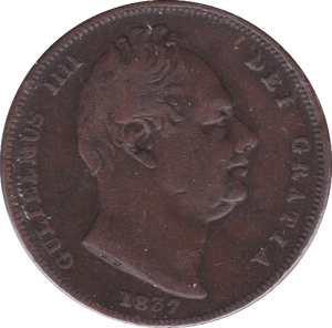 1837 FARTHING ( F ) - Farthing - Cambridgeshire Coins