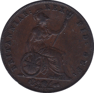 1827 HALFPENNY ( GVF ) B - Halfpenny - Cambridgeshire Coins