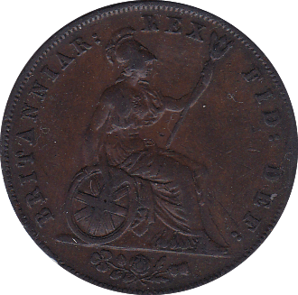 1827 HALFPENNY ( GVF ) B - Halfpenny - Cambridgeshire Coins