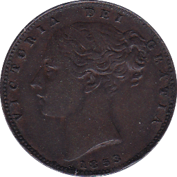 1853 FARTHING ( AUNC ) - Farthing - Cambridgeshire Coins