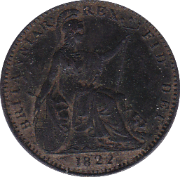 1822 FARTHING ( EF )