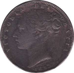 1853 FARTHING ( VF ) C - Farthing - Cambridgeshire Coins