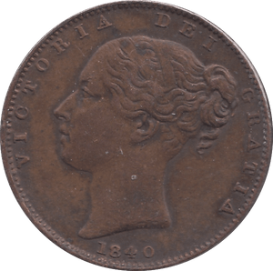 1840 FARTHING ( AUNC ) - Farthing - Cambridgeshire Coins