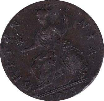 1773 HALFPENNY ( GVF )