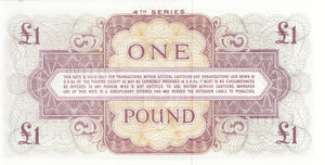 ONE POUND BANKNOTE BRITISH ARMED FORCES 4TH SERIES REF 1147 - World Banknotes - Cambridgeshire Coins