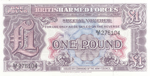 ONE POUND BANKNOTE BRITISH MILITARY REF 1132 - World Banknotes - Cambridgeshire Coins