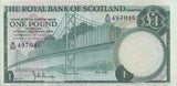 ONE POUND SCOTTISH BANKNOTE REF SCOT-32 - SCOTTISH BANKNOTES - Cambridgeshire Coins