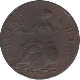 1770 HALFPENNY ( EF ) 1