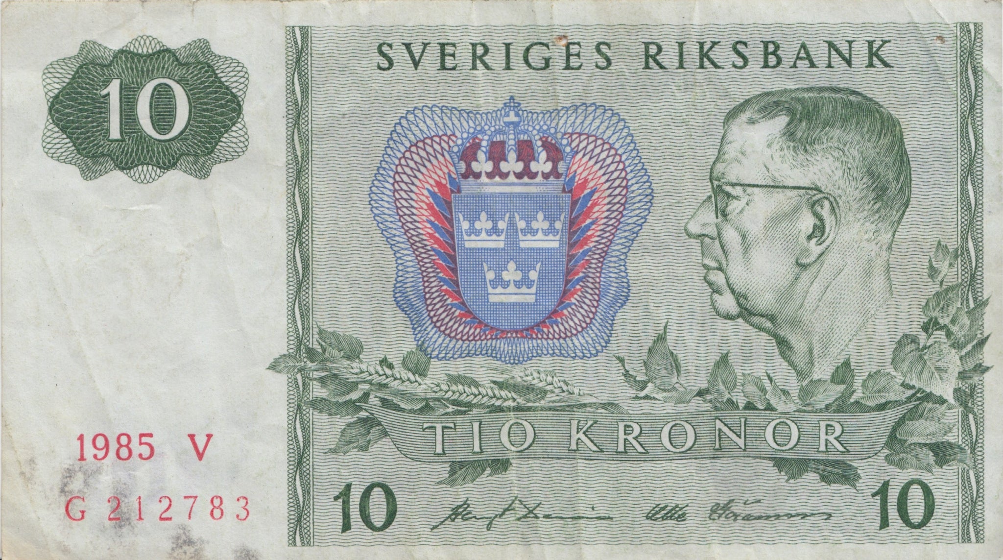 SWEDEN 10 10 KRONOR BANKNOTE REF 1448 World Banknotes Cambridgeshire ...