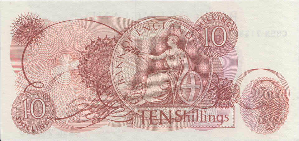 TEN SHILLINGS BANKNOTE FORDE REF SHILL-27 - £1 BANKNOTE - Cambridgeshire Coins