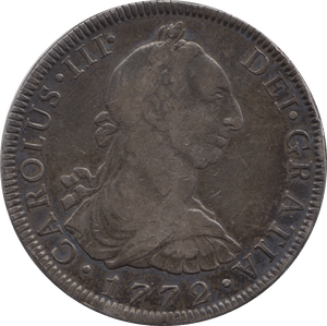 1772 SILVER 8 REALES SPAIN